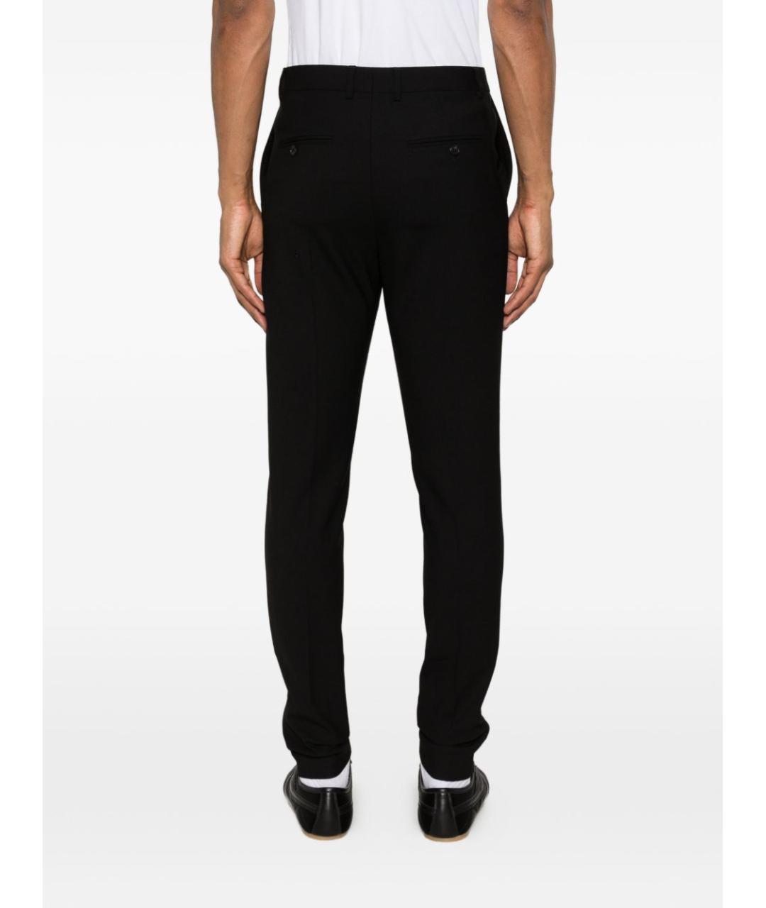 CELINE Черные шерстяные повседневные брюки, фото 2