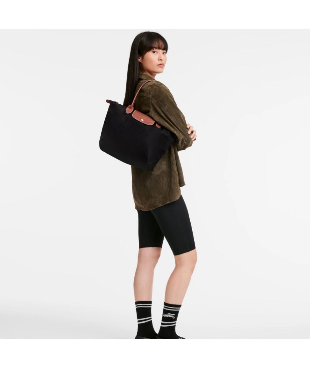 LONGCHAMP Черная сумка тоут, фото 2