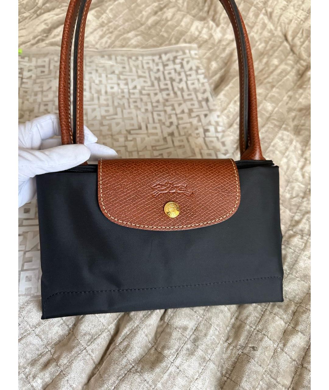 LONGCHAMP Черная сумка тоут, фото 6