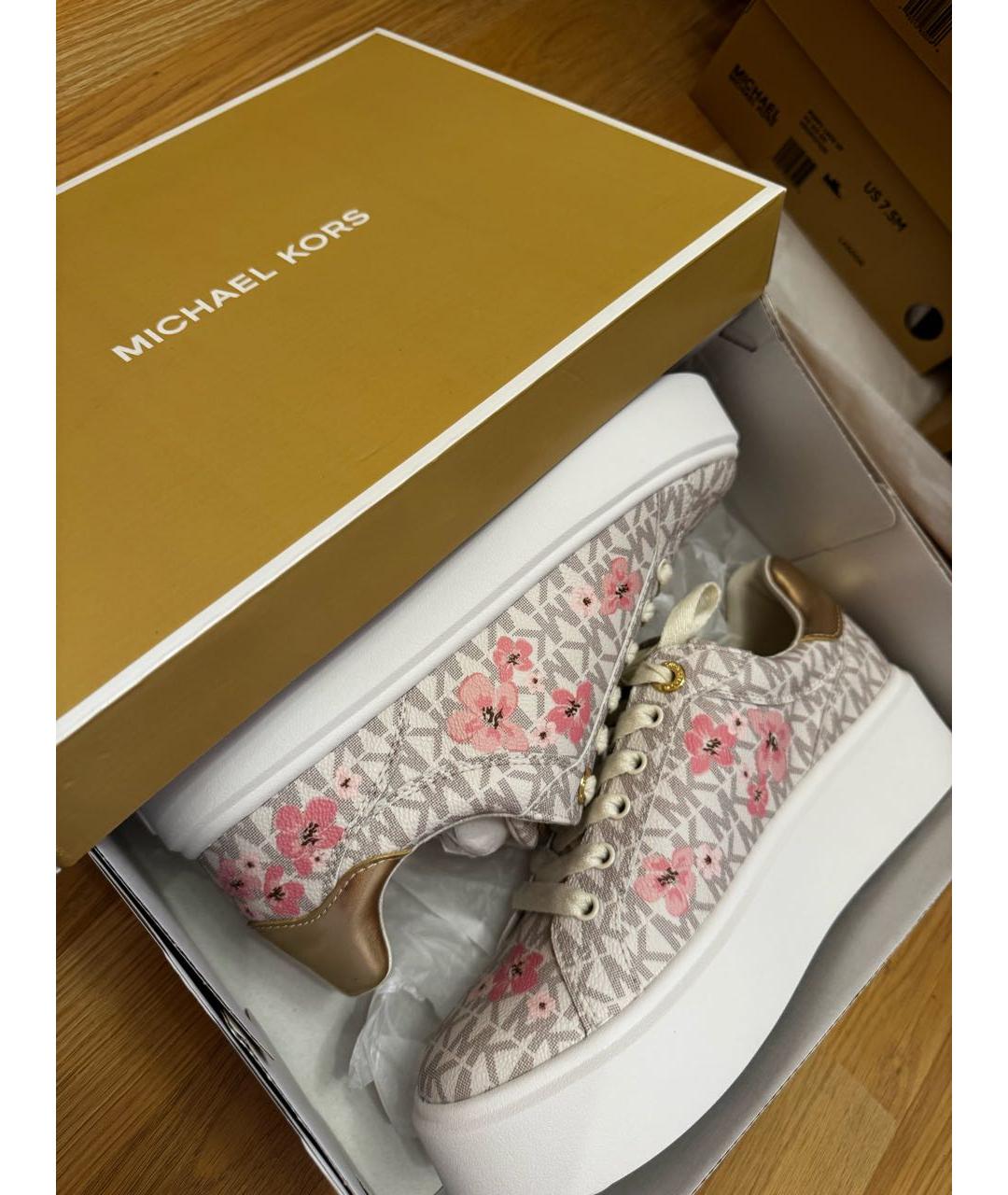 MICHAEL KORS Бежевые кеды, фото 3