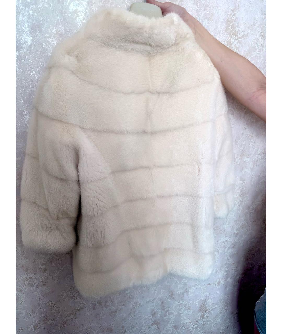 MARCO VANOLI Белая меховая шуба, фото 2