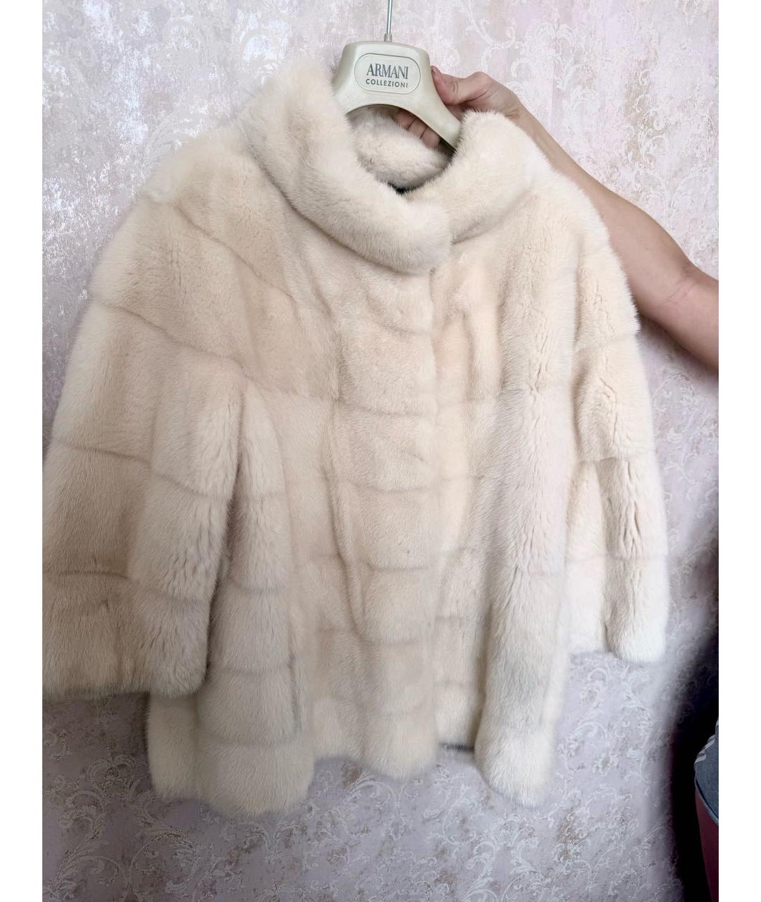 MARCO VANOLI Белая меховая шуба, фото 6