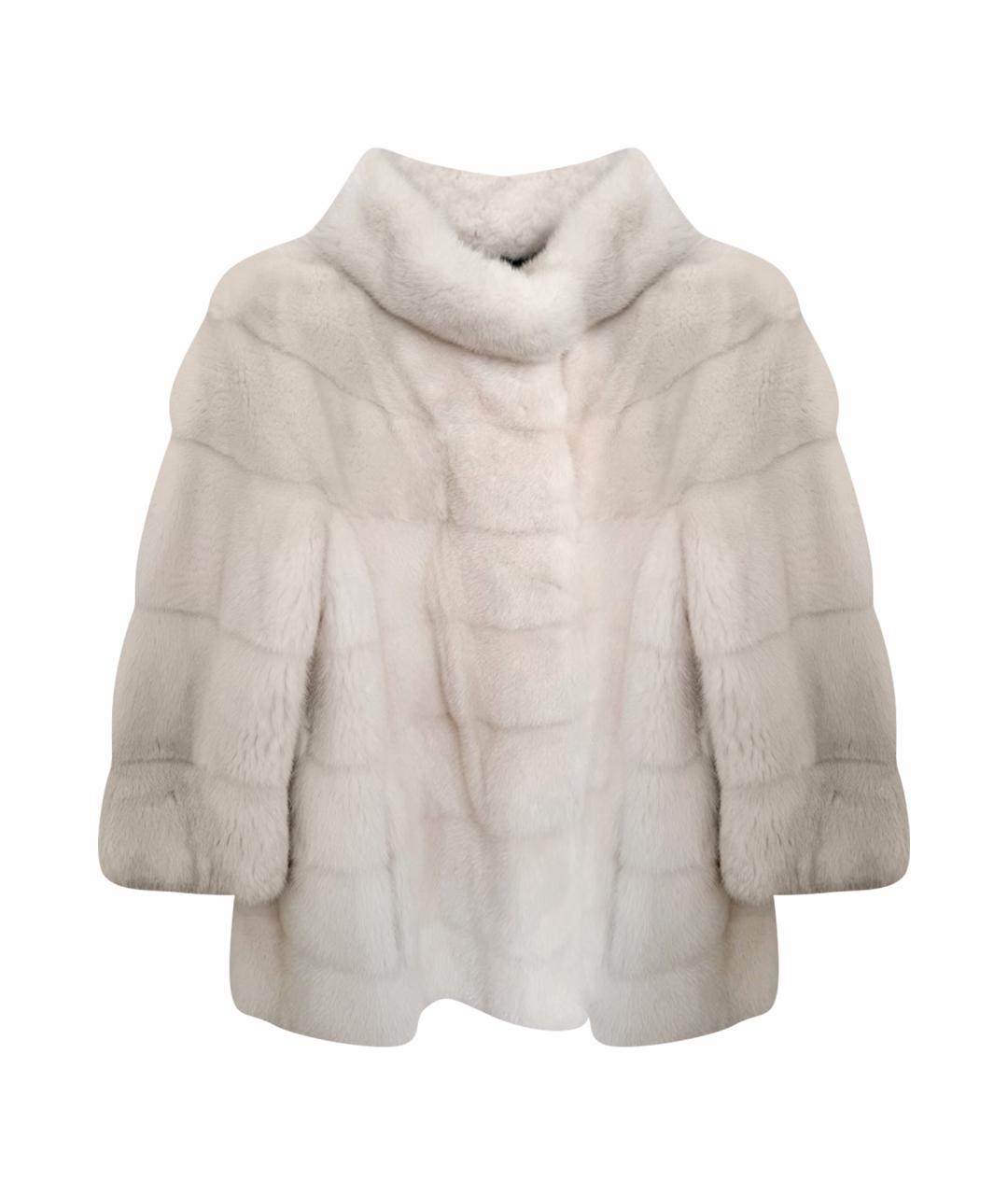 MARCO VANOLI Белая меховая шуба, фото 1