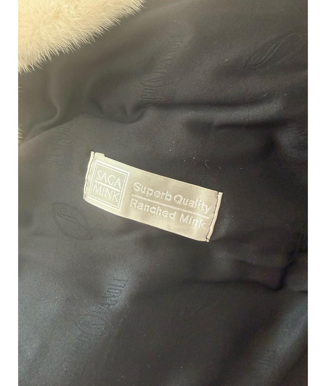 MARCO VANOLI Белая меховая шуба, фото 4