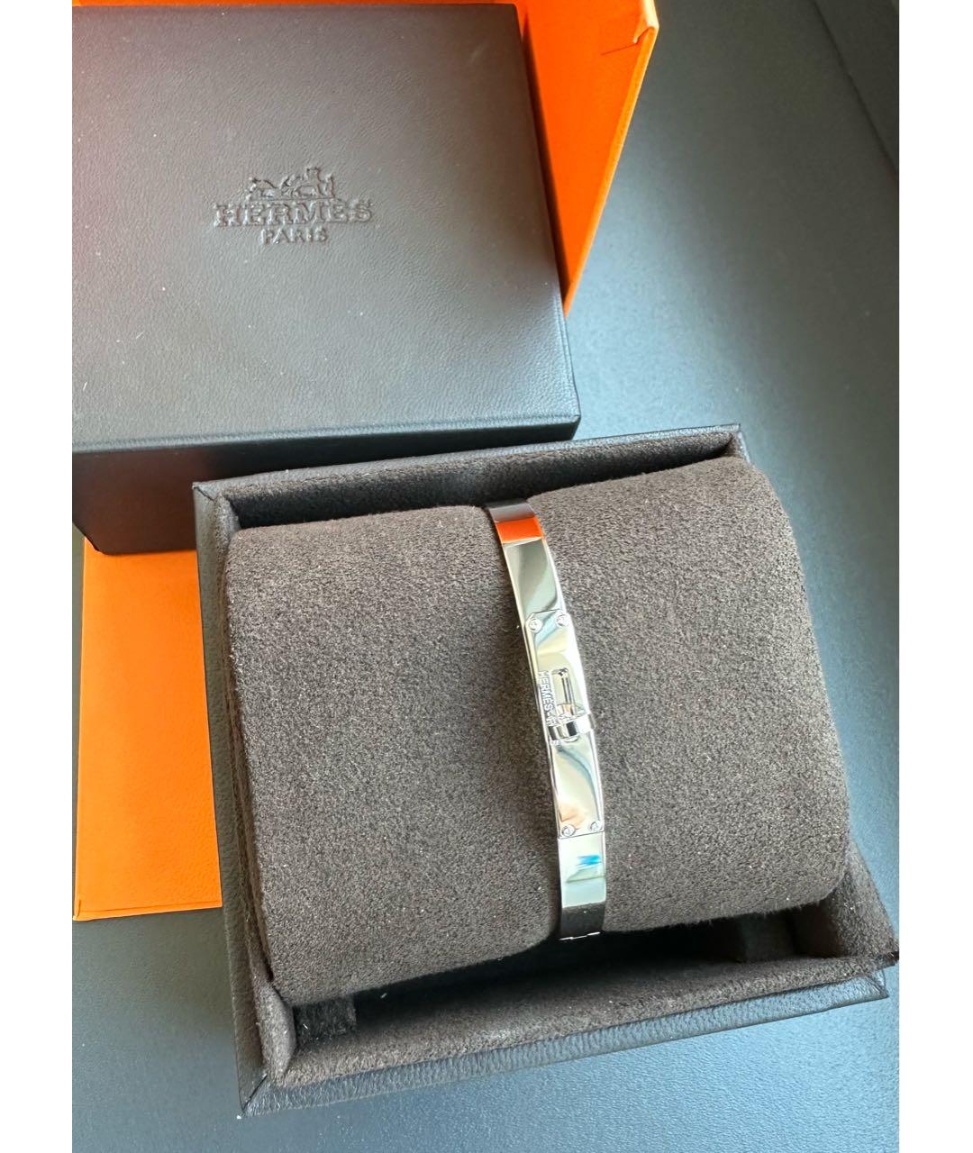 HERMES Серебрянный браслет из белого золота, фото 2