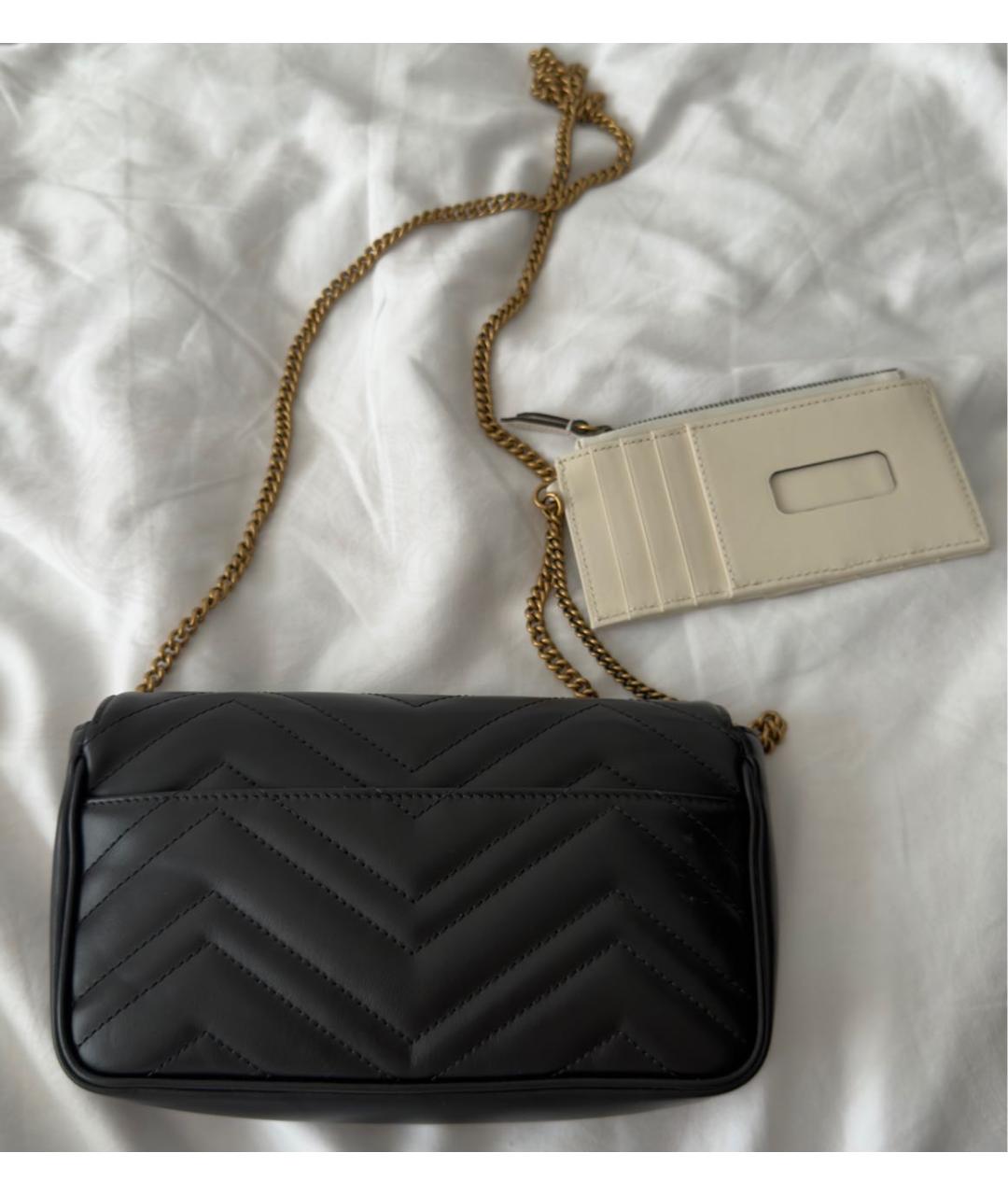 GUCCI Черная кожаная сумка через плечо, фото 2