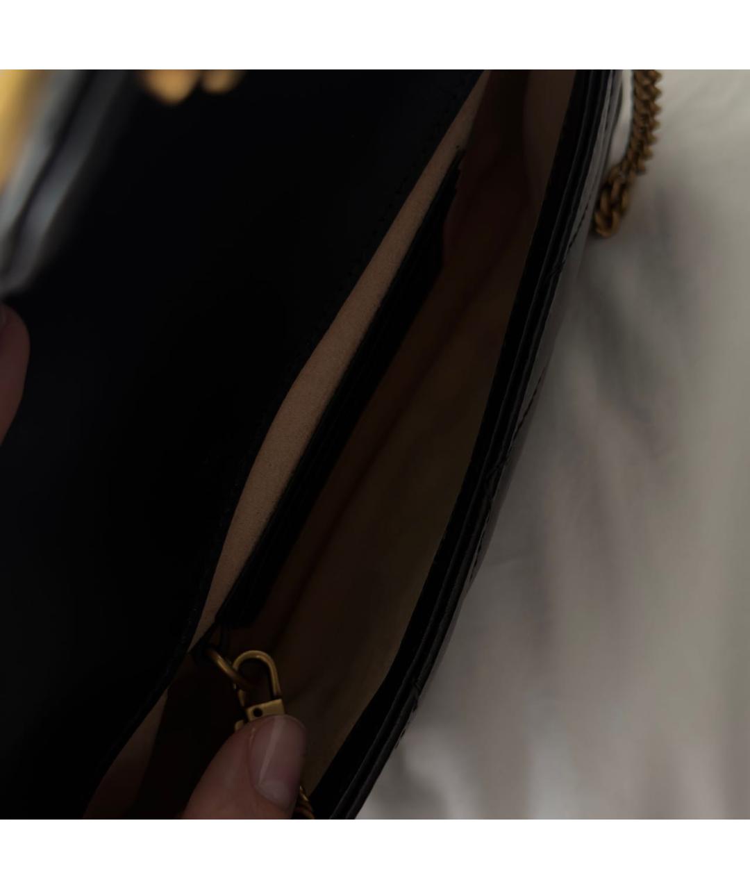 GUCCI Черная кожаная сумка через плечо, фото 3