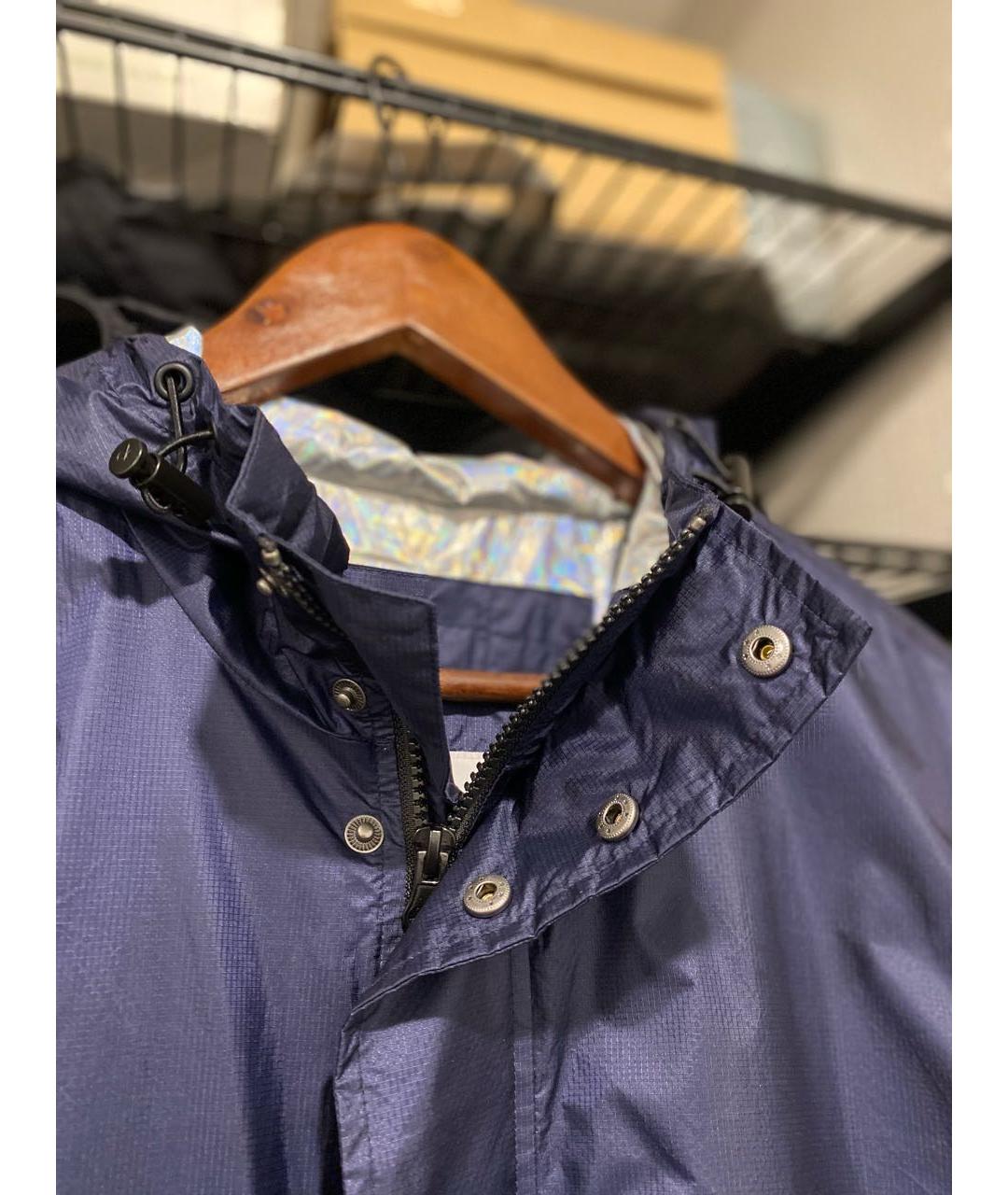 CALVIN KLEIN Темно-синий полиэстеровый тренч / плащ, фото 4