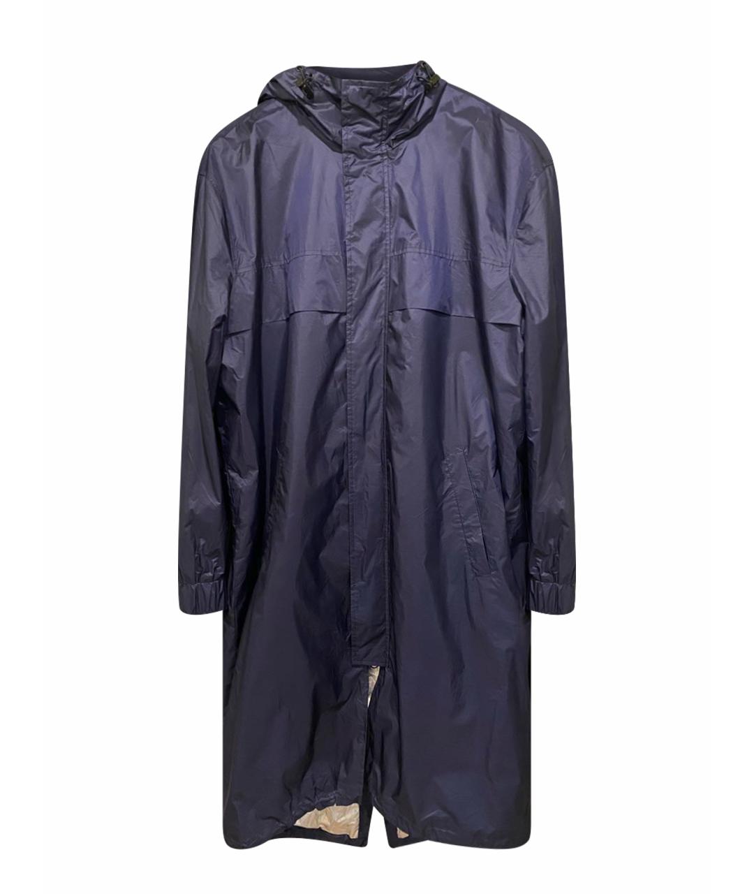 CALVIN KLEIN Темно-синий полиэстеровый тренч / плащ, фото 1