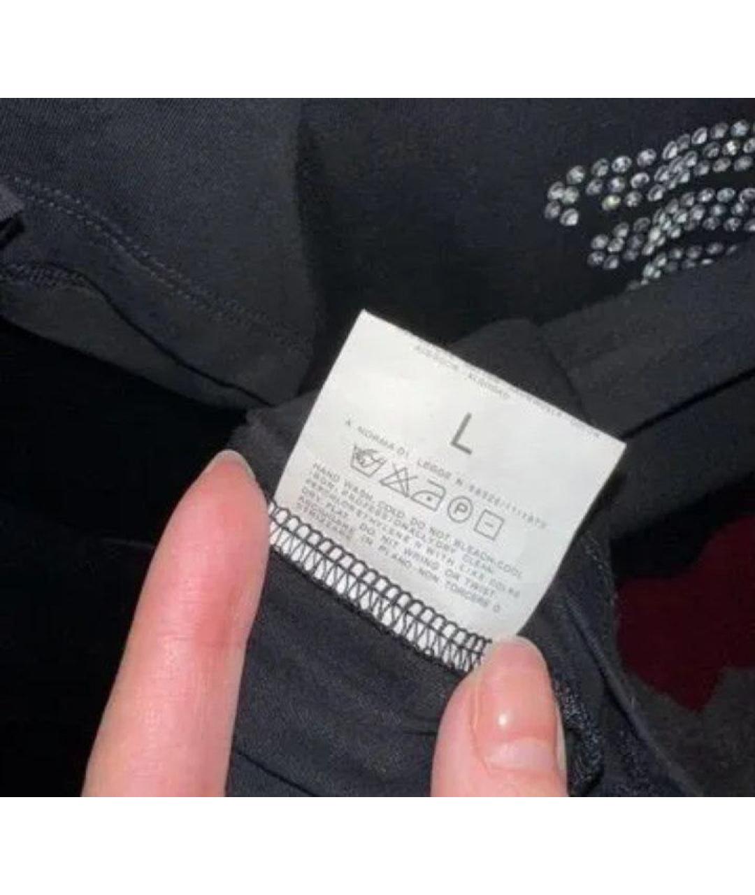 EMPORIO ARMANI Черная хлопковая футболка, фото 5