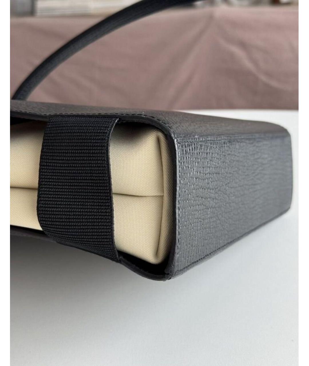 LOEWE Черная кожаная сумка тоут, фото 6