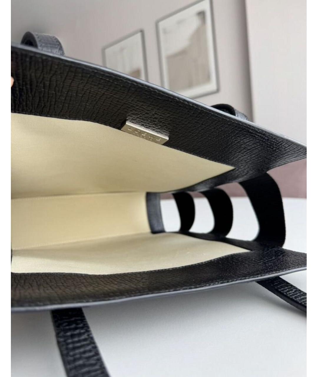 LOEWE Черная кожаная сумка тоут, фото 5