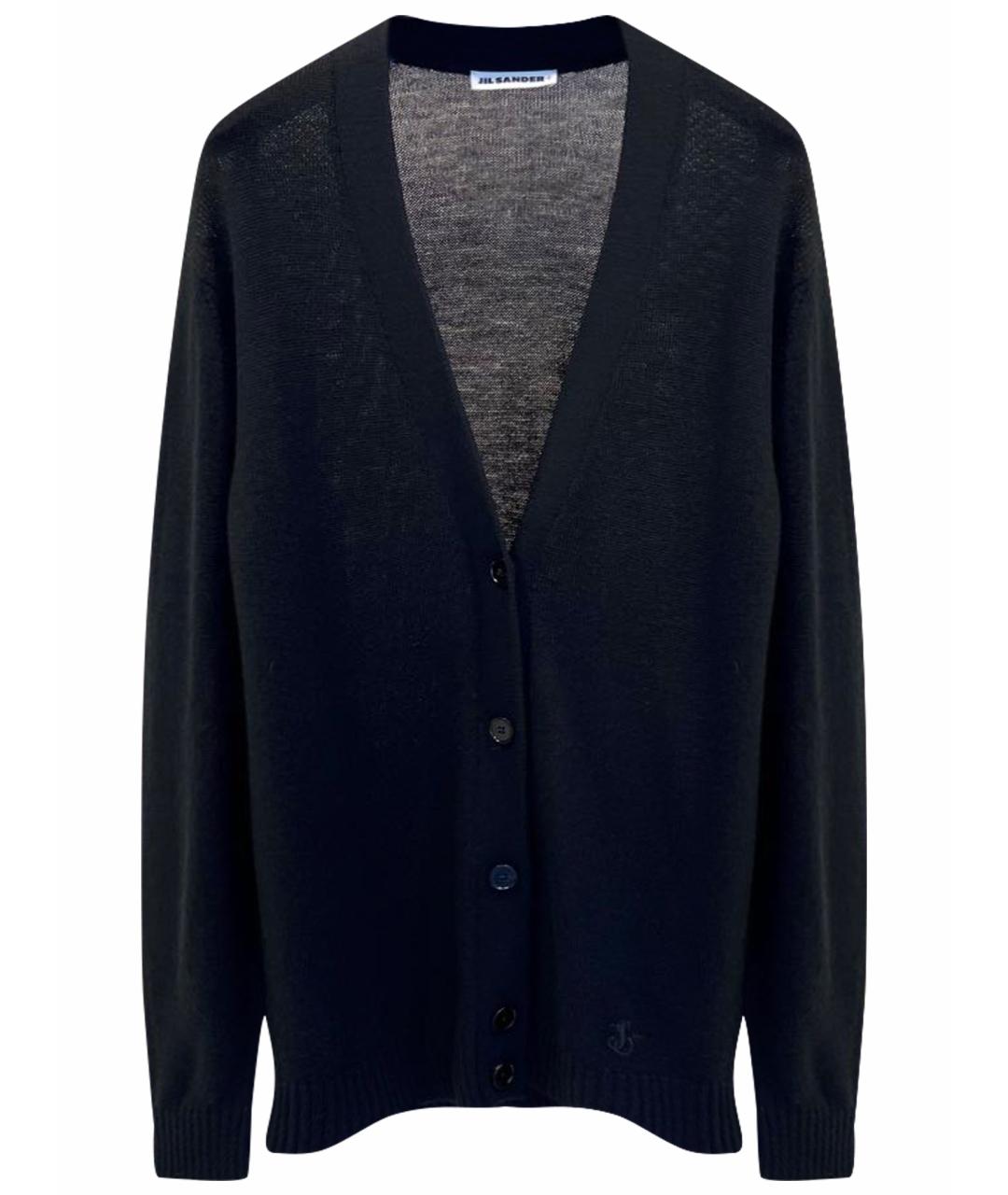 JIL SANDER Черный шерстяной кардиган, фото 1