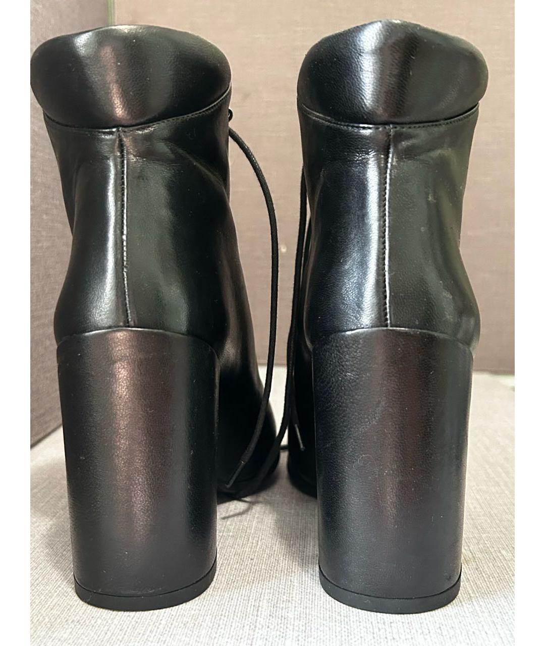 STUART WEITZMAN Черные кожаные ботильоны, фото 4