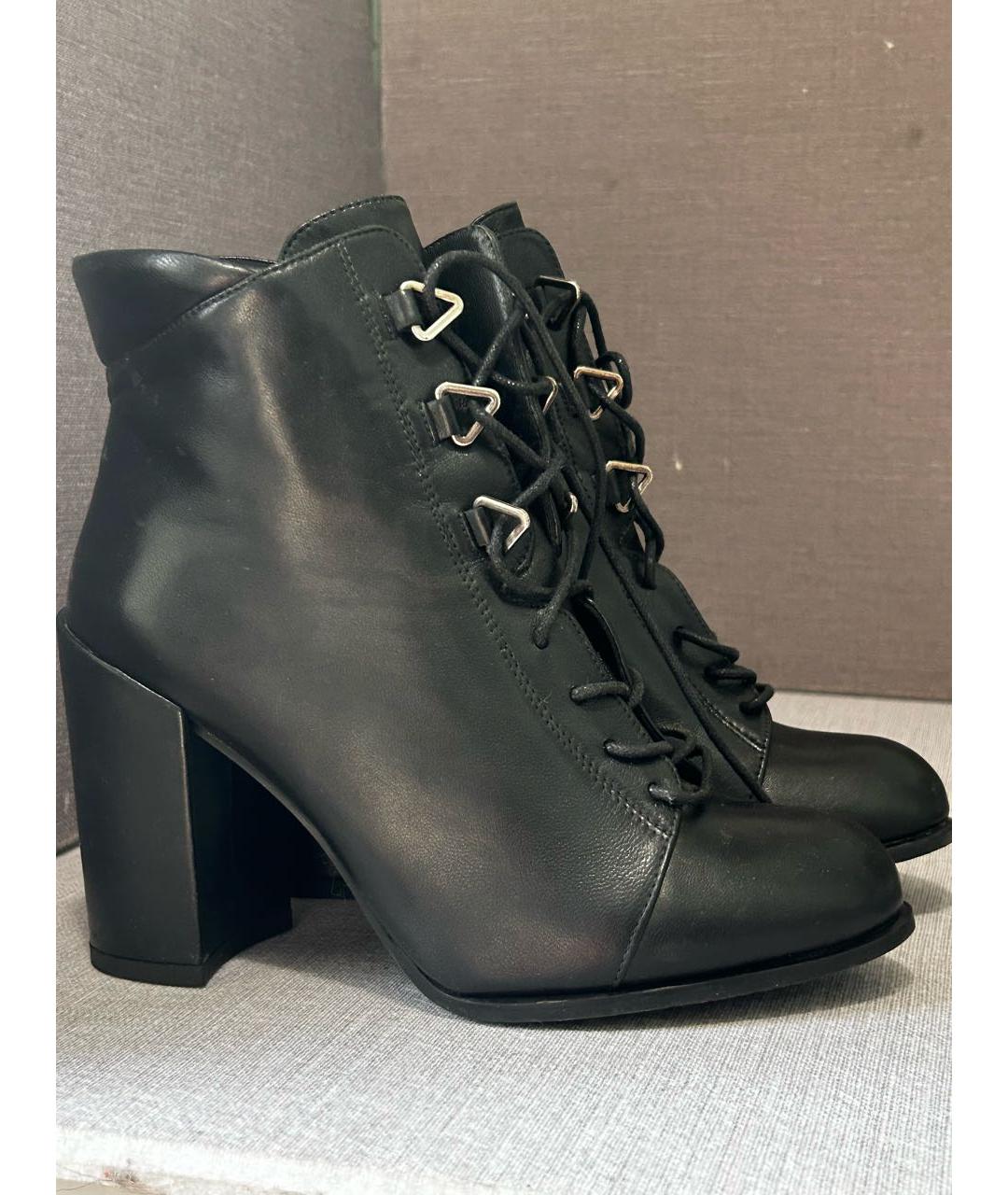 STUART WEITZMAN Черные кожаные ботильоны, фото 8