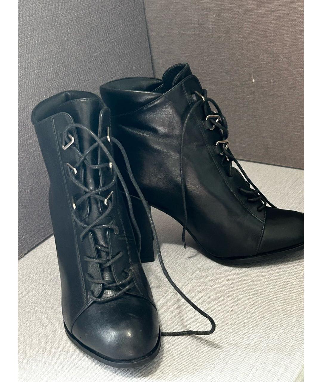 STUART WEITZMAN Черные кожаные ботильоны, фото 7