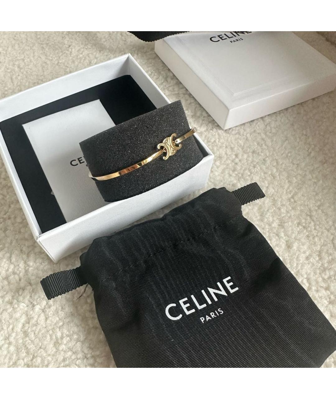 CELINE Золотой латунный браслет, фото 6