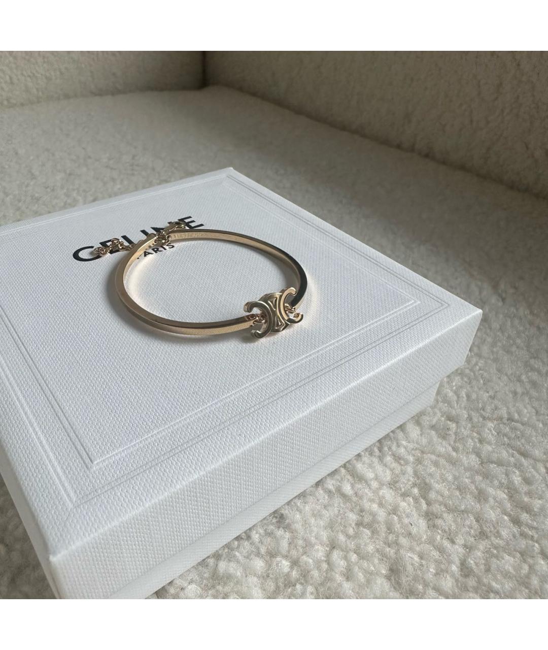 CELINE Золотой латунный браслет, фото 8