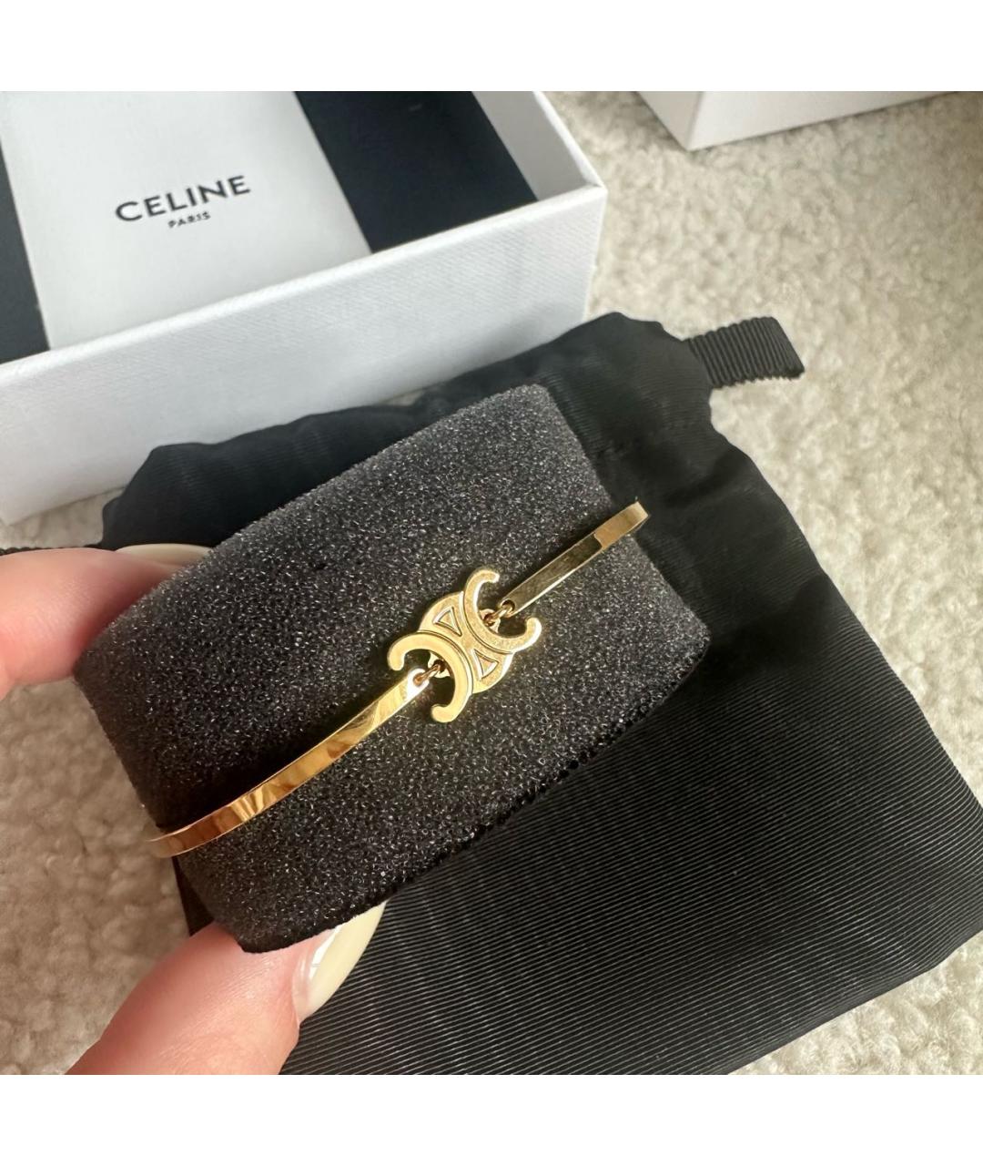 CELINE Золотой латунный браслет, фото 4