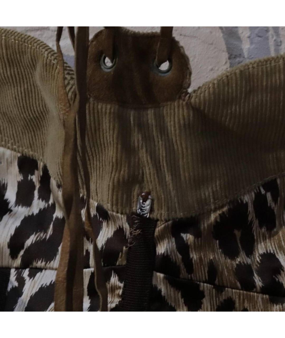 DOLCE&GABBANA Коричневый кожаный корсет, фото 8