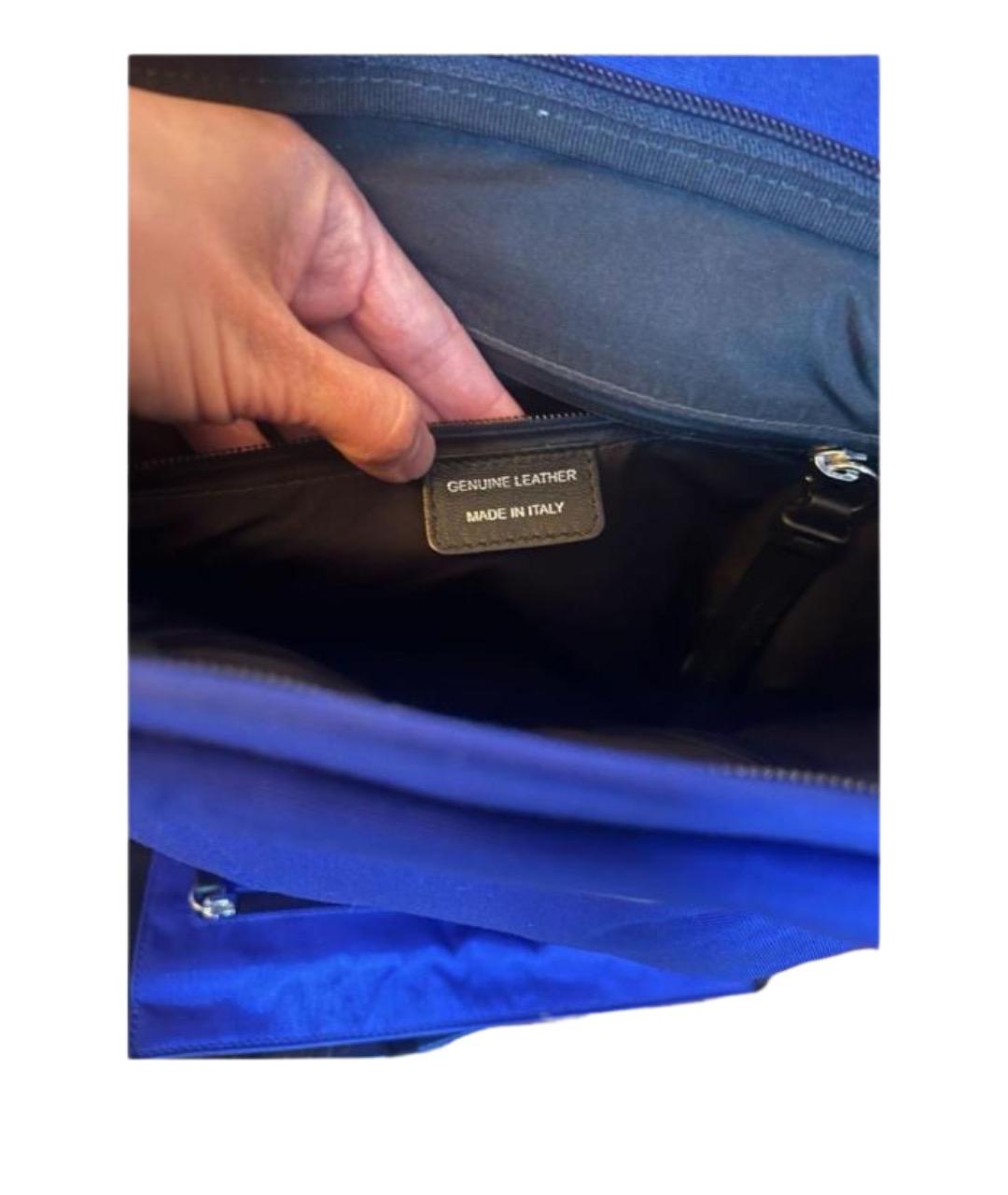 MAISON MARGIELA Синяя тканевая сумка на плечо, фото 4