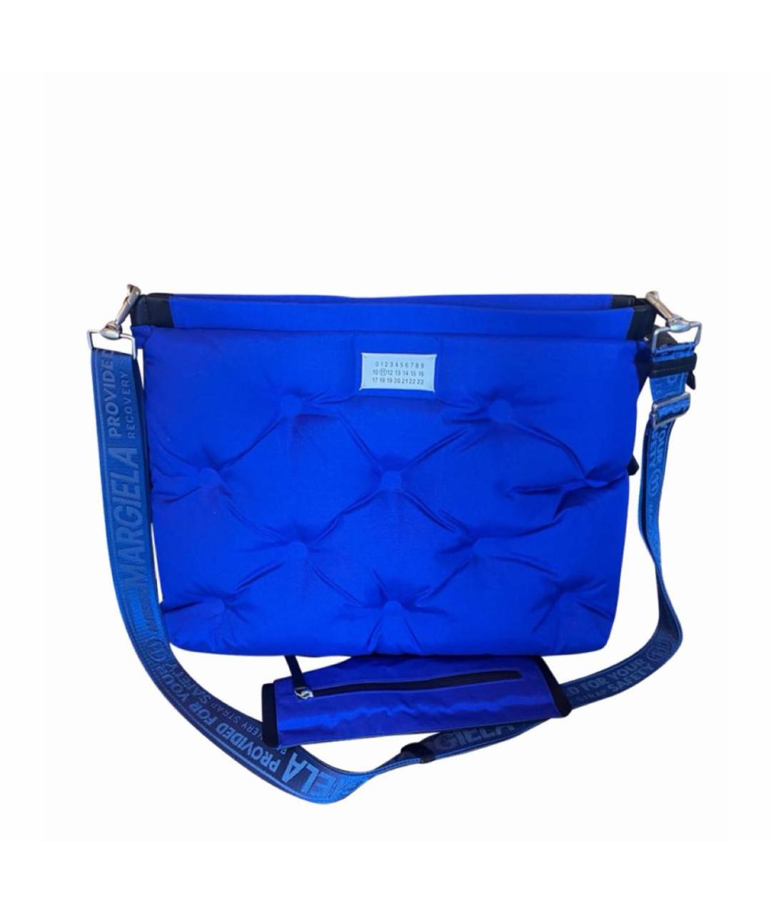 MAISON MARGIELA Синяя тканевая сумка на плечо, фото 5