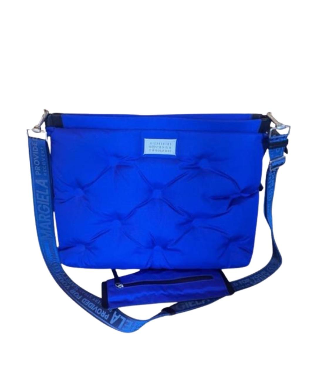 MAISON MARGIELA Синяя тканевая сумка на плечо, фото 1