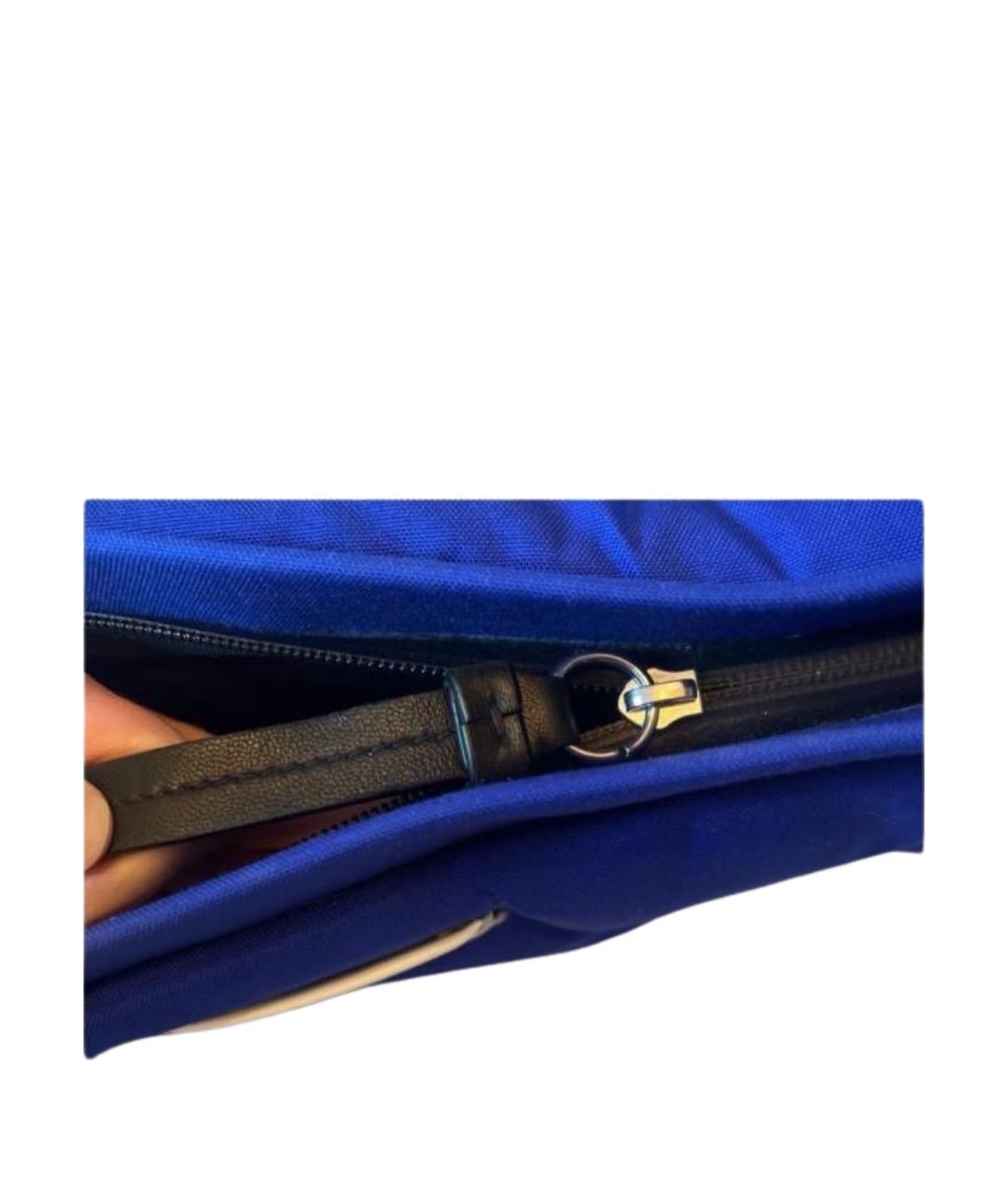 MAISON MARGIELA Синяя тканевая сумка на плечо, фото 3