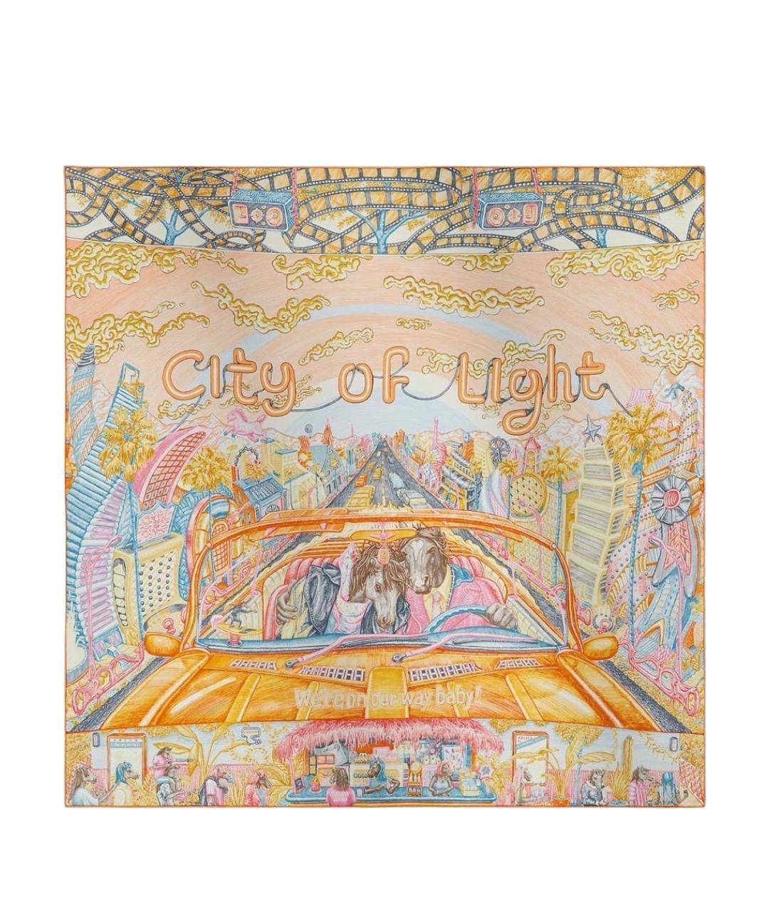 HERMES Мульти шелковый платок, фото 1