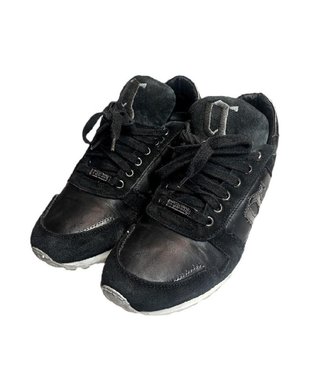 JOHN GALLIANO Черные замшевые низкие кроссовки / кеды, фото 3