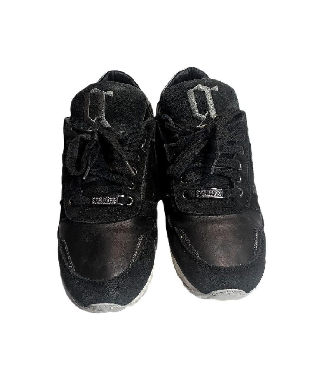 JOHN GALLIANO Черные замшевые низкие кроссовки / кеды, фото 2