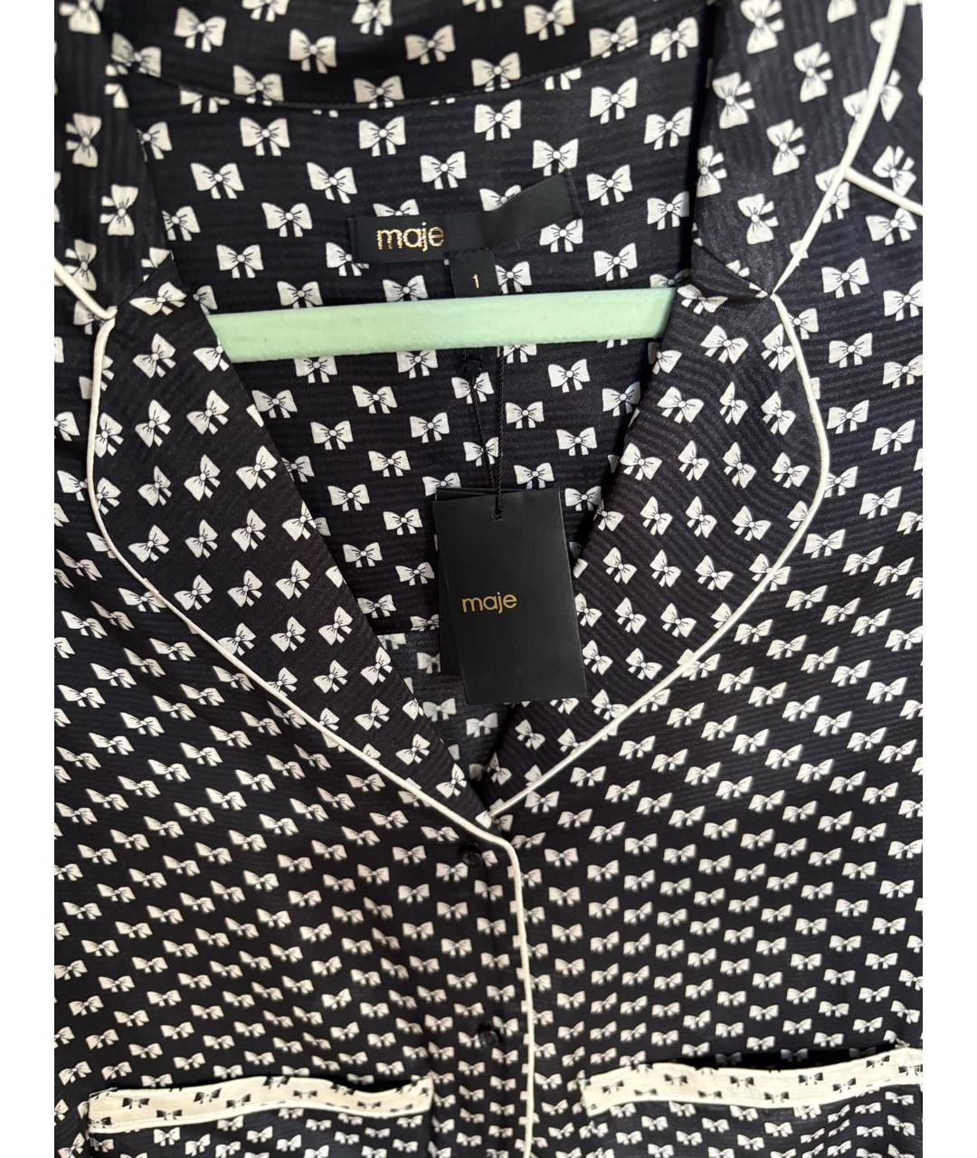 MAJE Черный вискозный костюм с брюками, фото 3