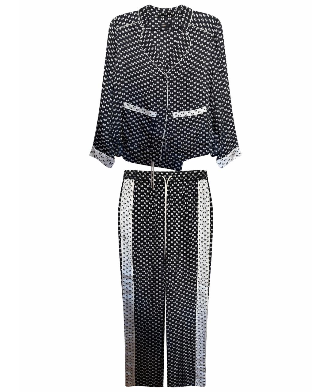 MAJE Черный вискозный костюм с брюками, фото 1