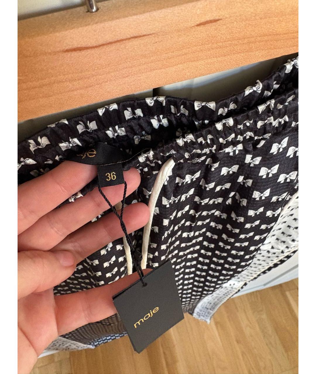 MAJE Черный вискозный костюм с брюками, фото 5