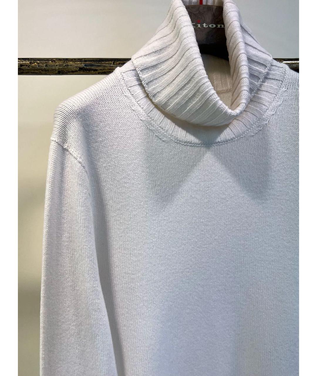 KITON Белая кашемировая водолазка, фото 3