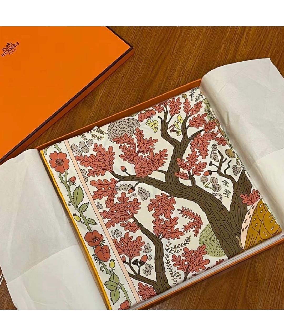 HERMES Мульти шелковый платок, фото 4