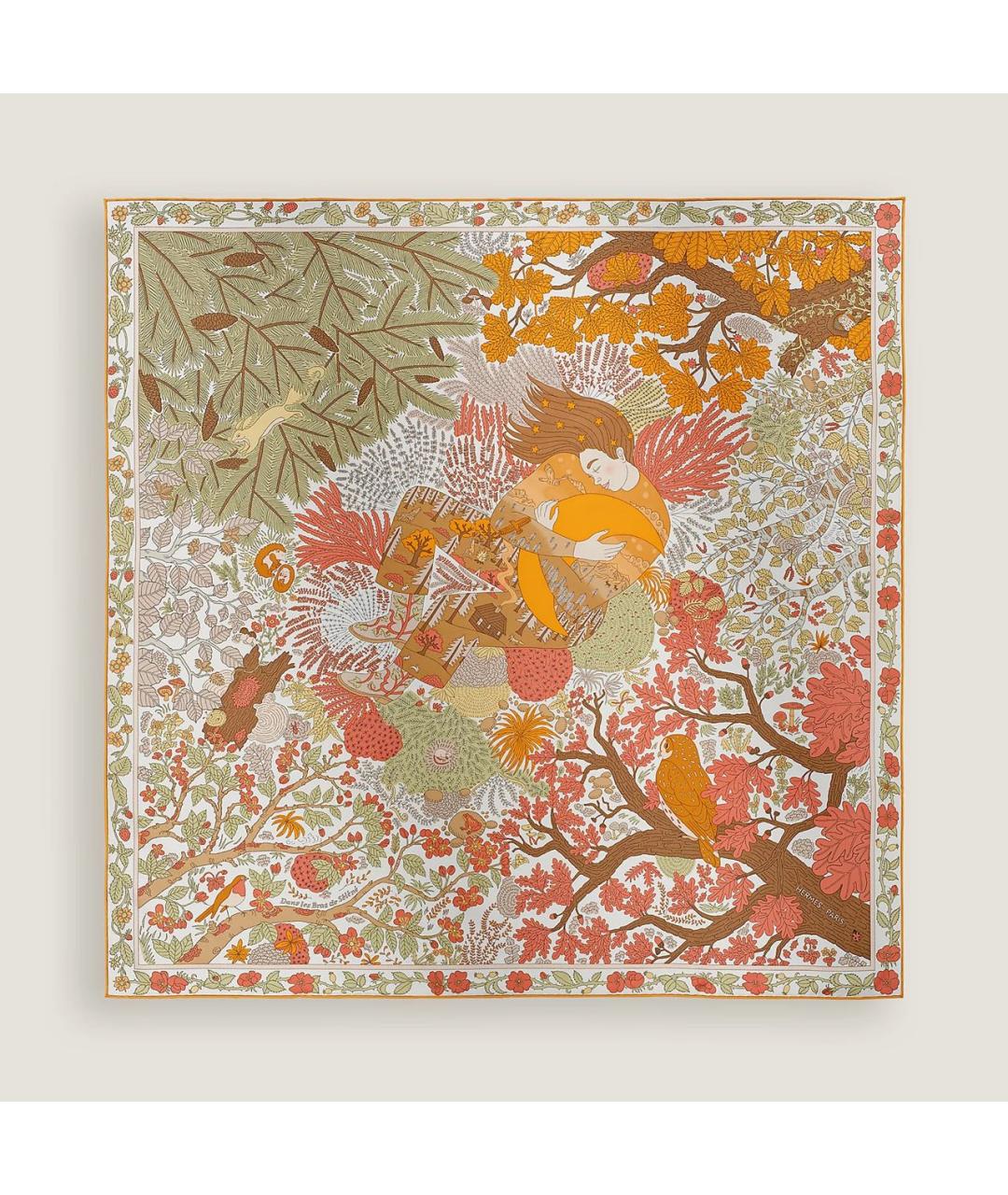 HERMES Мульти шелковый платок, фото 5