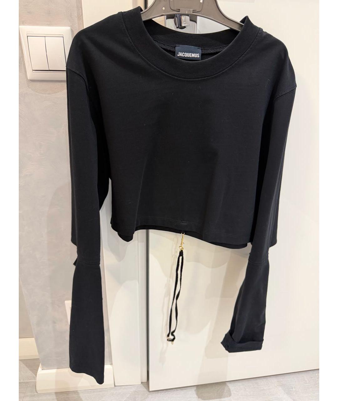 JACQUEMUS Черный хлопковый джемпер / свитер, фото 4