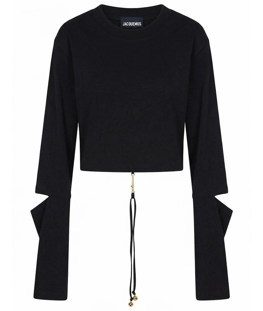JACQUEMUS Черный хлопковый джемпер / свитер, фото 1