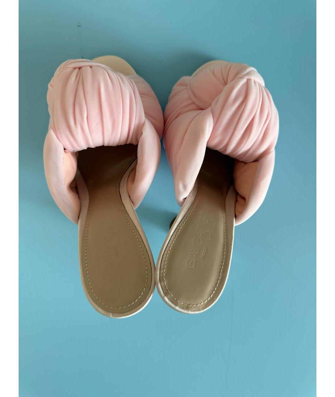 GIAMBATTISTA VALLI Розовые текстильные мюли, фото 3