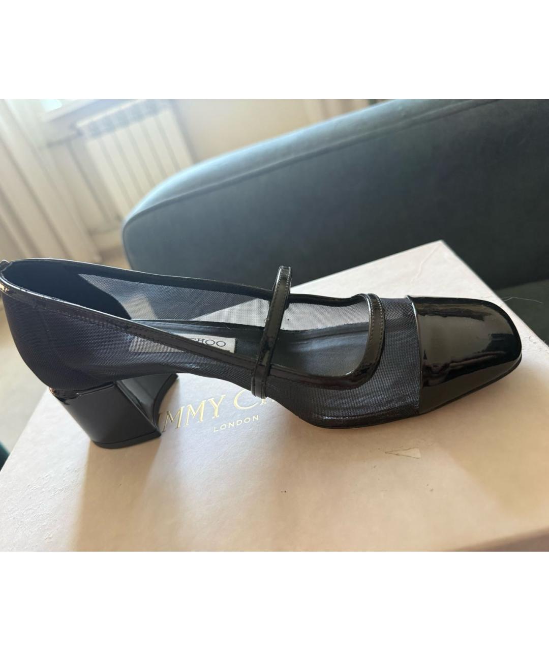 JIMMY CHOO Черные кожаные туфли, фото 3