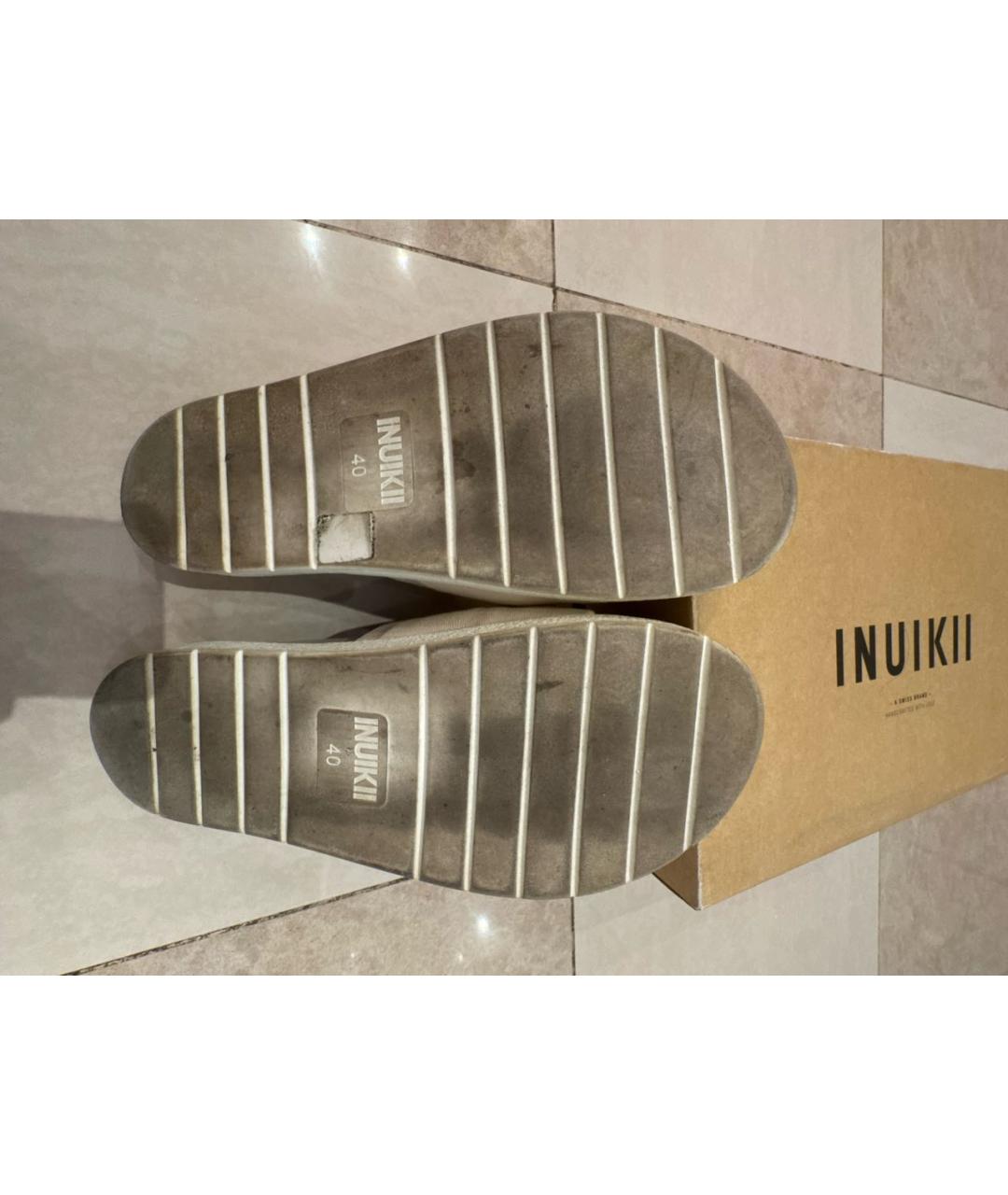 INUIKII Белые текстильные сабо, фото 5