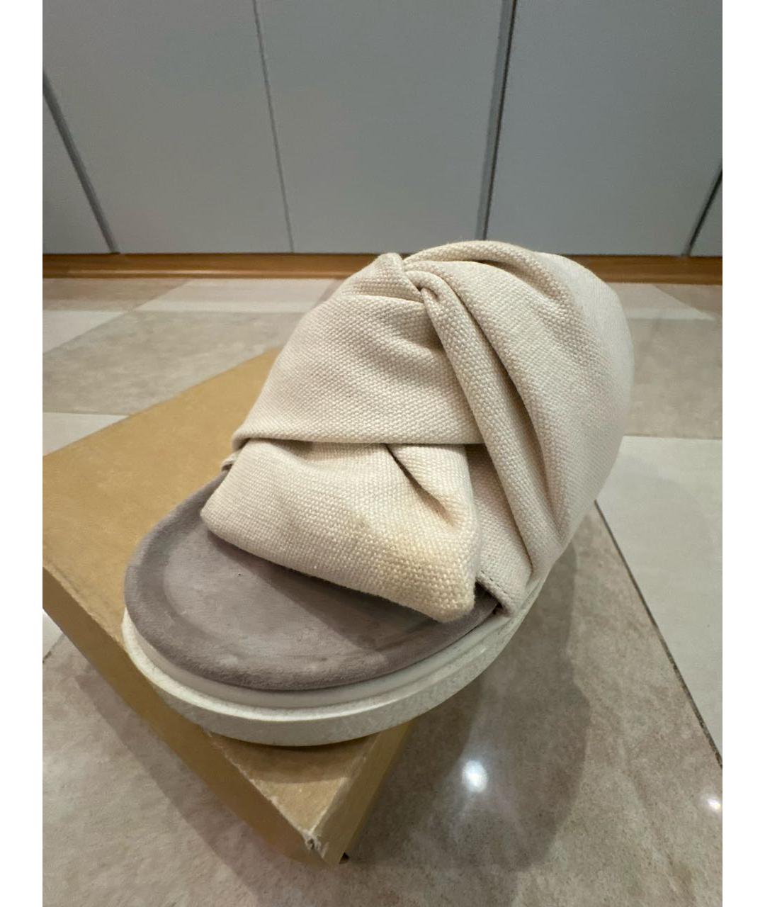 INUIKII Белые текстильные сабо, фото 7