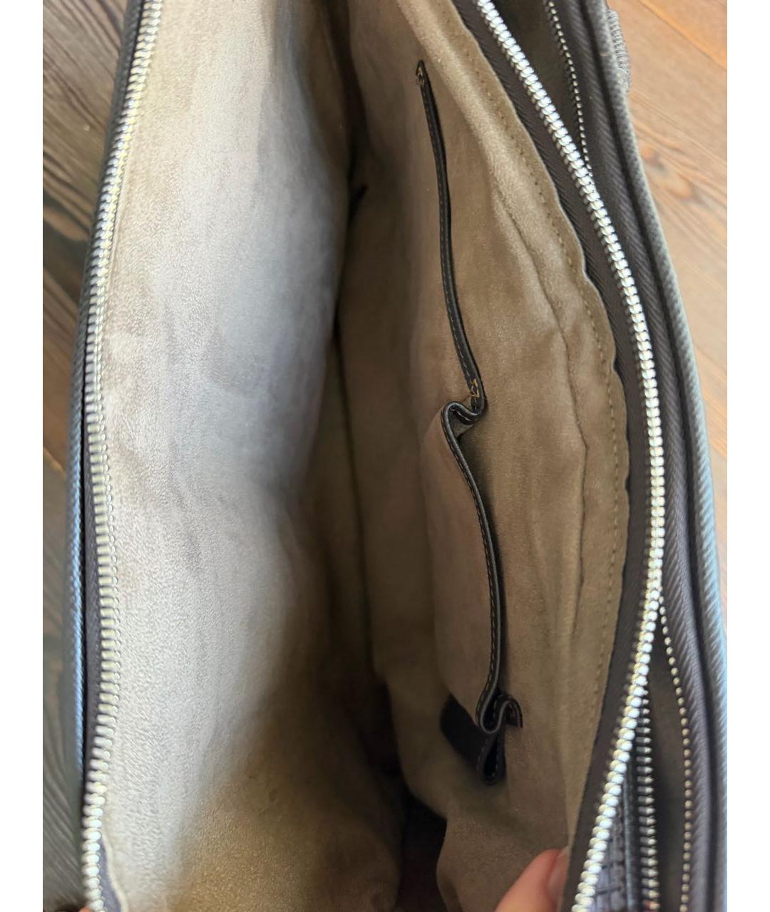 SERAPIAN Коричневый кожаный портфель, фото 5