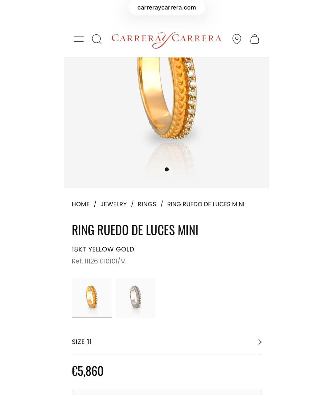 CARRERA Y CARRERA Золотое кольцо из желтого золота, фото 7