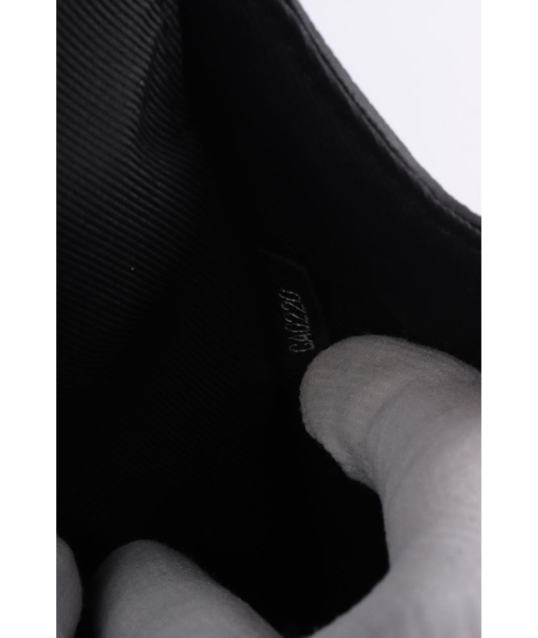 LOUIS VUITTON Черная кожаная барсетка, фото 6