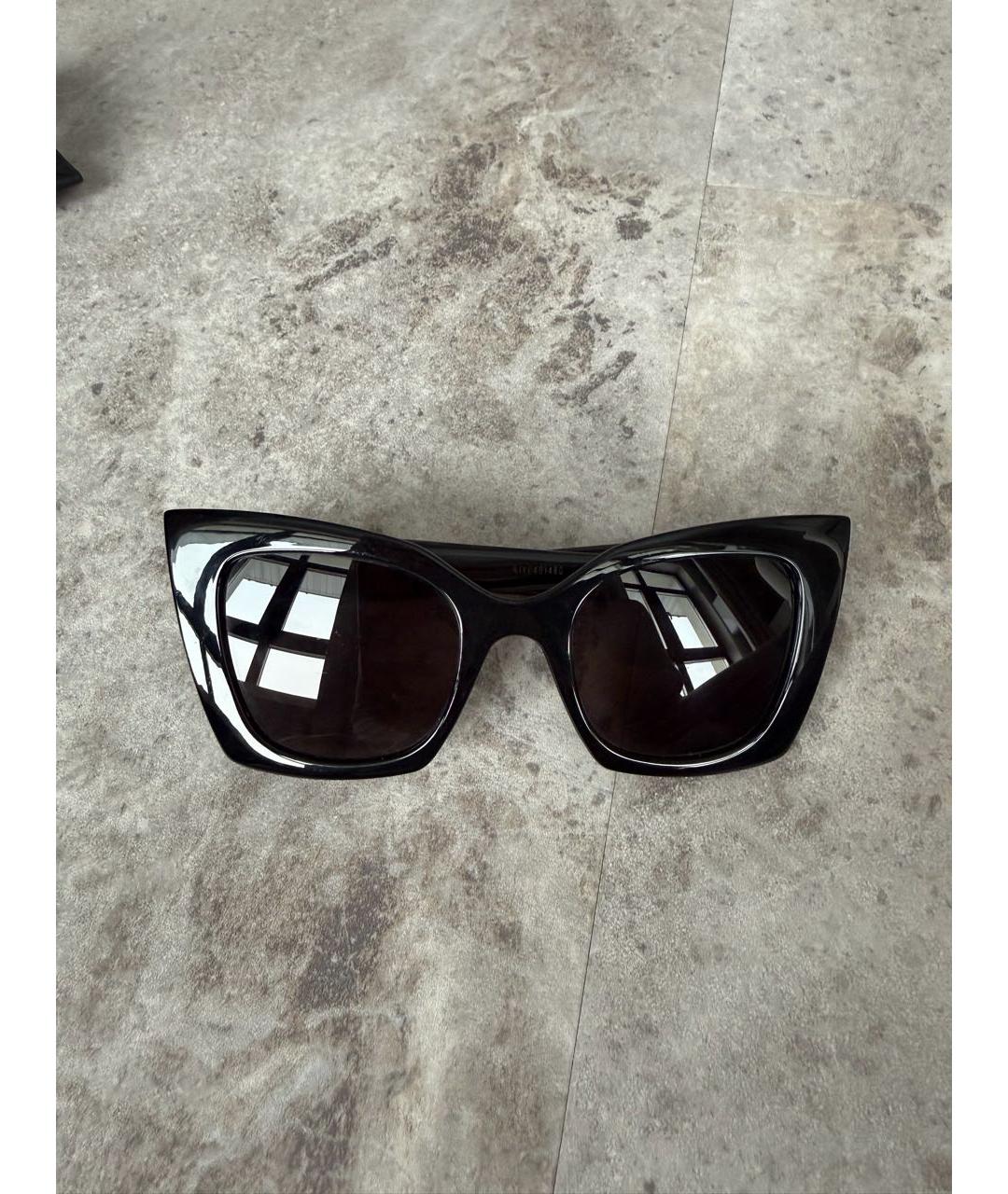 SAINT LAURENT Черные пластиковые солнцезащитные очки, фото 5