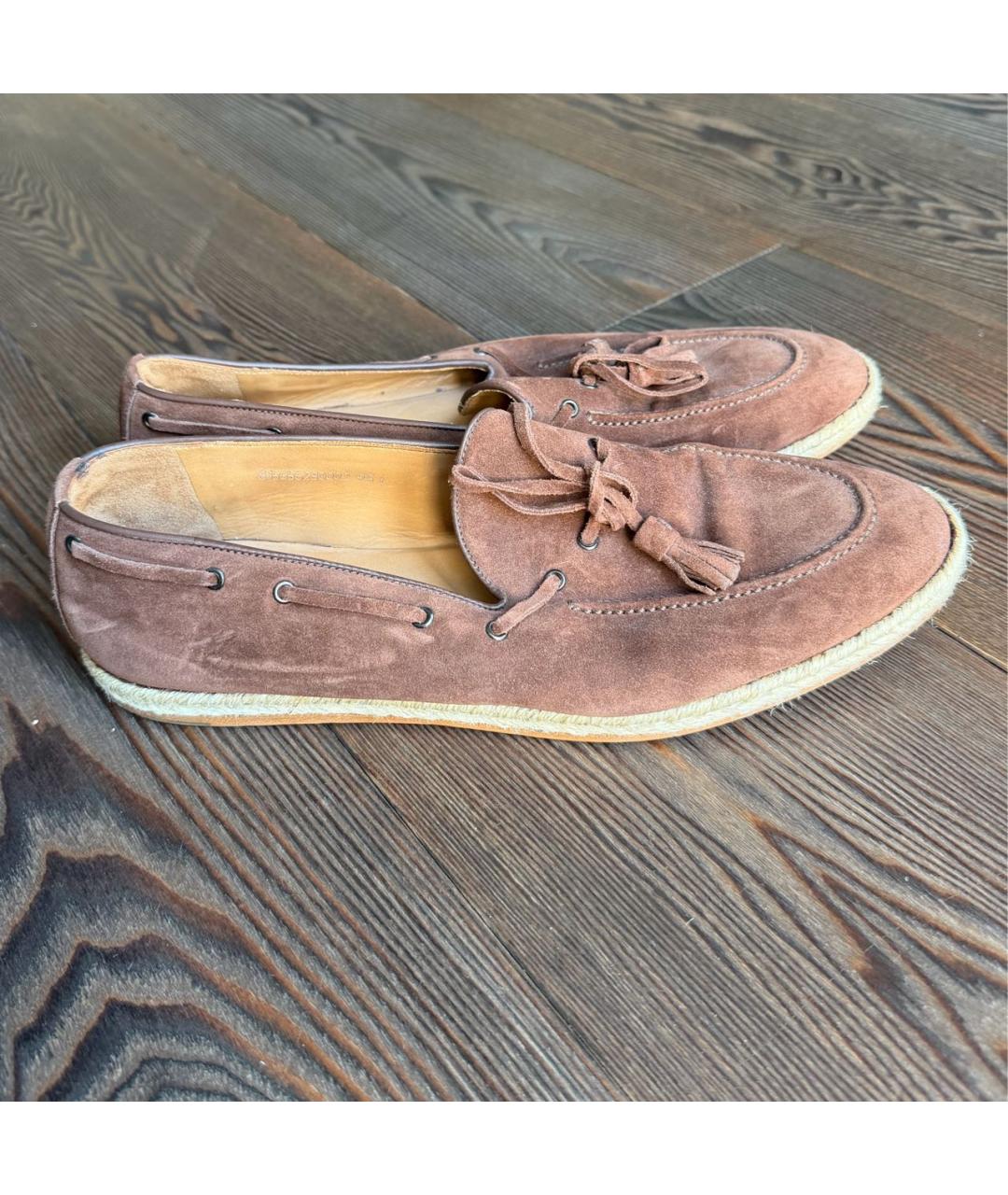 RALPH LAUREN Коричневые замшевые лоферы, фото 8