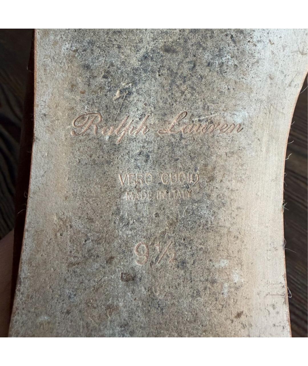 RALPH LAUREN Коричневые замшевые лоферы, фото 6