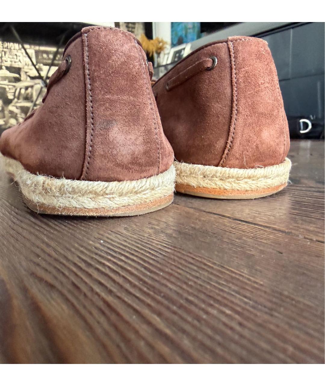 RALPH LAUREN Коричневые замшевые лоферы, фото 4